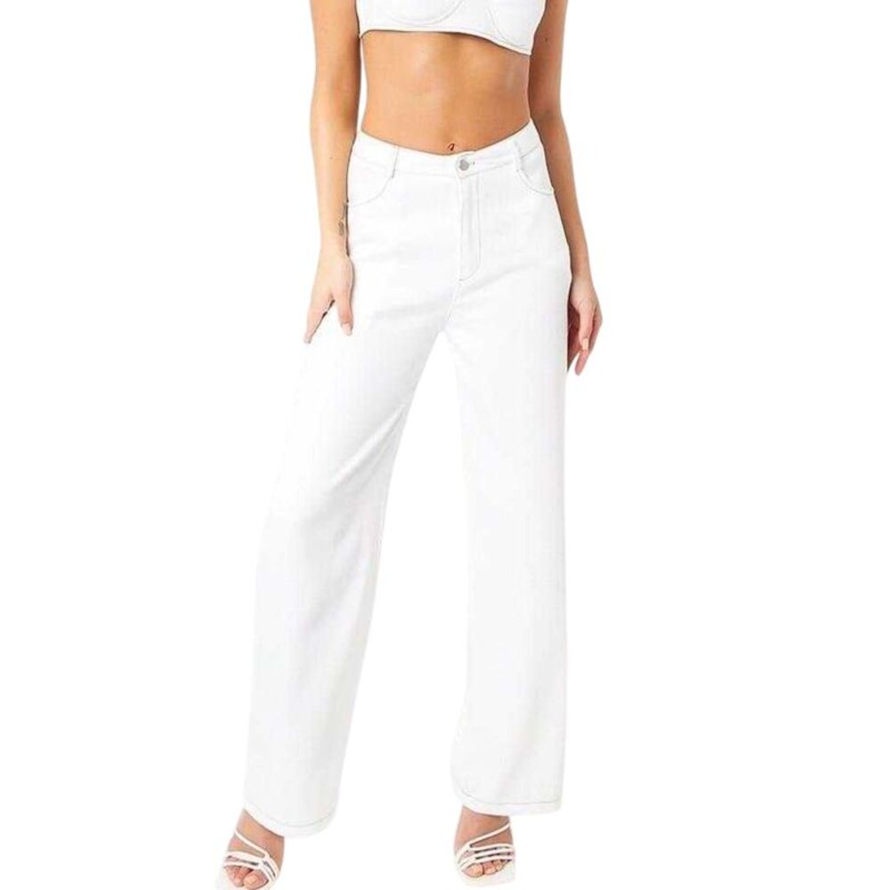 Missy Empire Womens/Ladies Straight Leg Pants / White